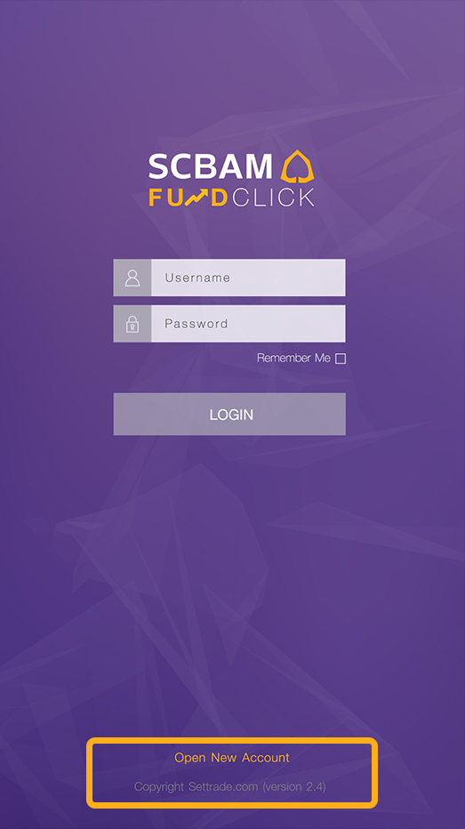 Step 1 เปิดบัญชี SCBAM Fund Click